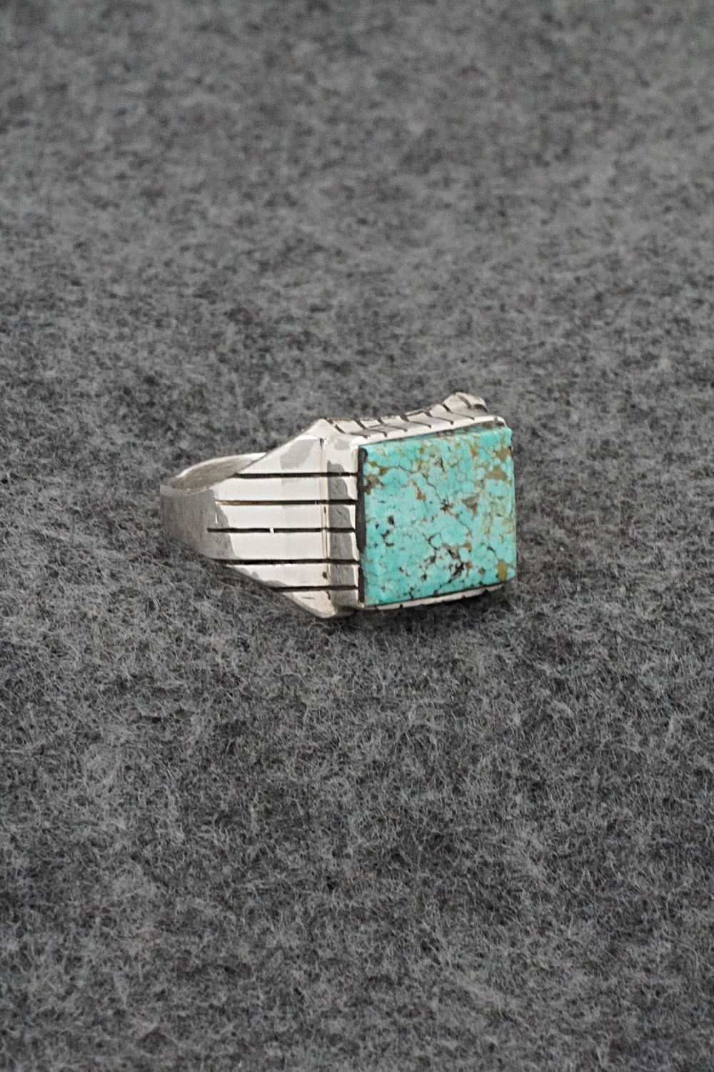 Turquoise & Sterling Silver Ring – Trevor Jack – Size 13.75