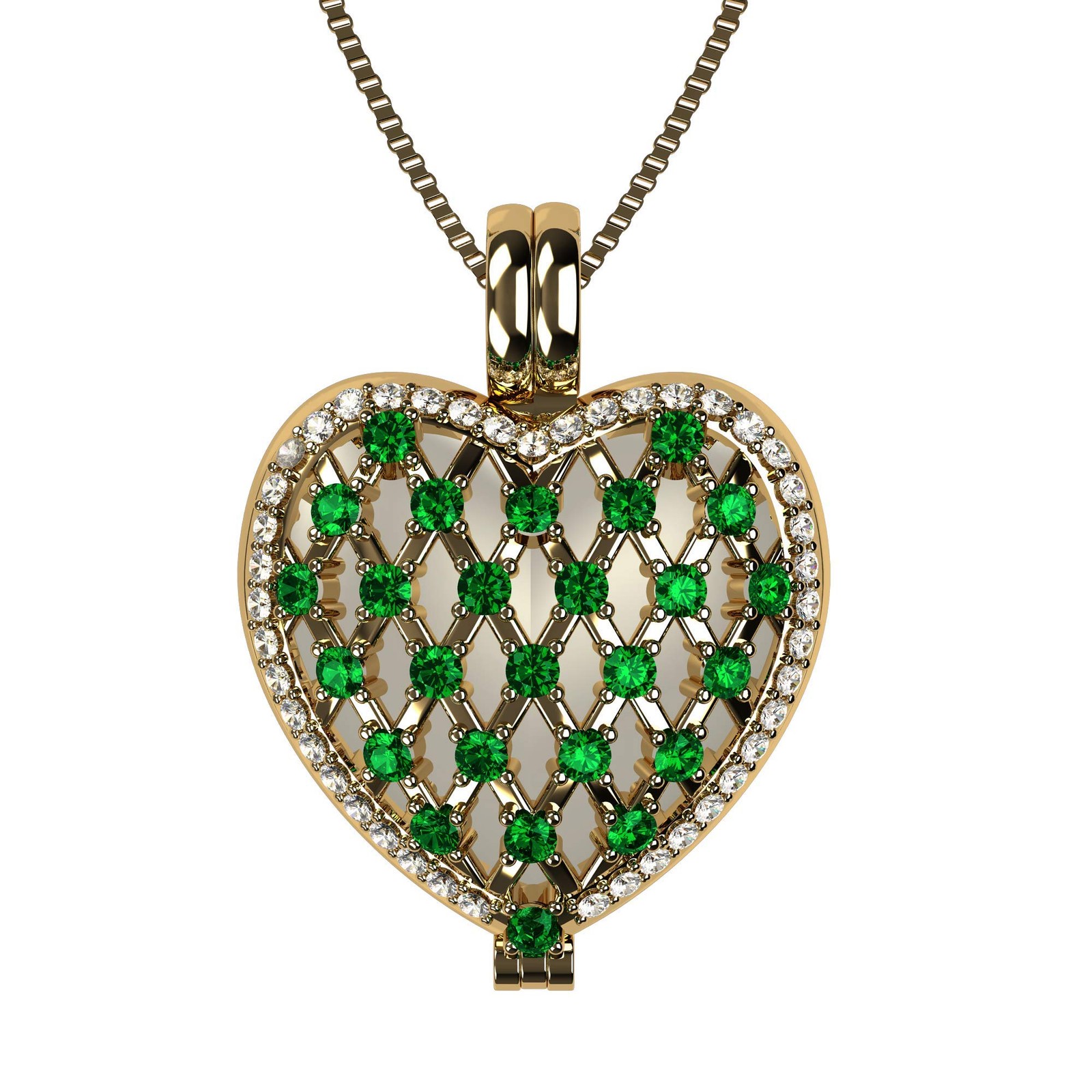Heart of Hearts Birthstone Locket Pendant, Sterling Silver & Mother of Pearl,…