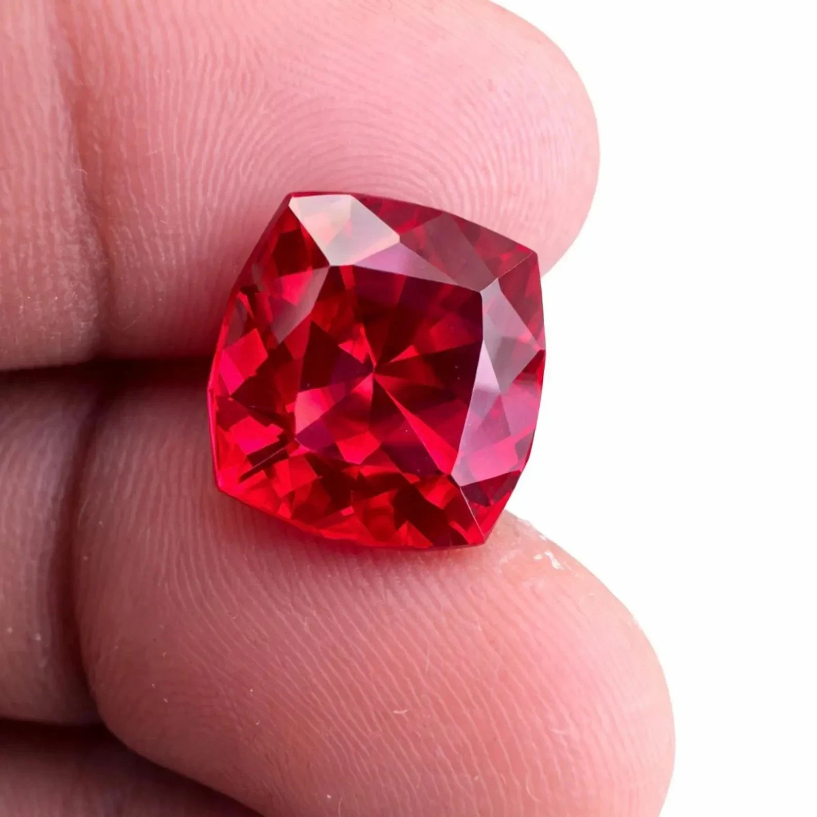 GIE Certified Flawless Natural Red Ruby 9.56 Ct Cushion Cut Loose MR Gemstone A+