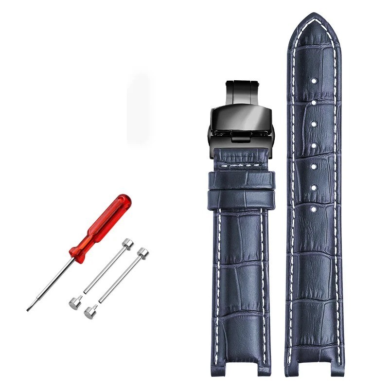 Watch Strap Fit for Gc 22x13mm 20x11mm Notched Wristwatches Band