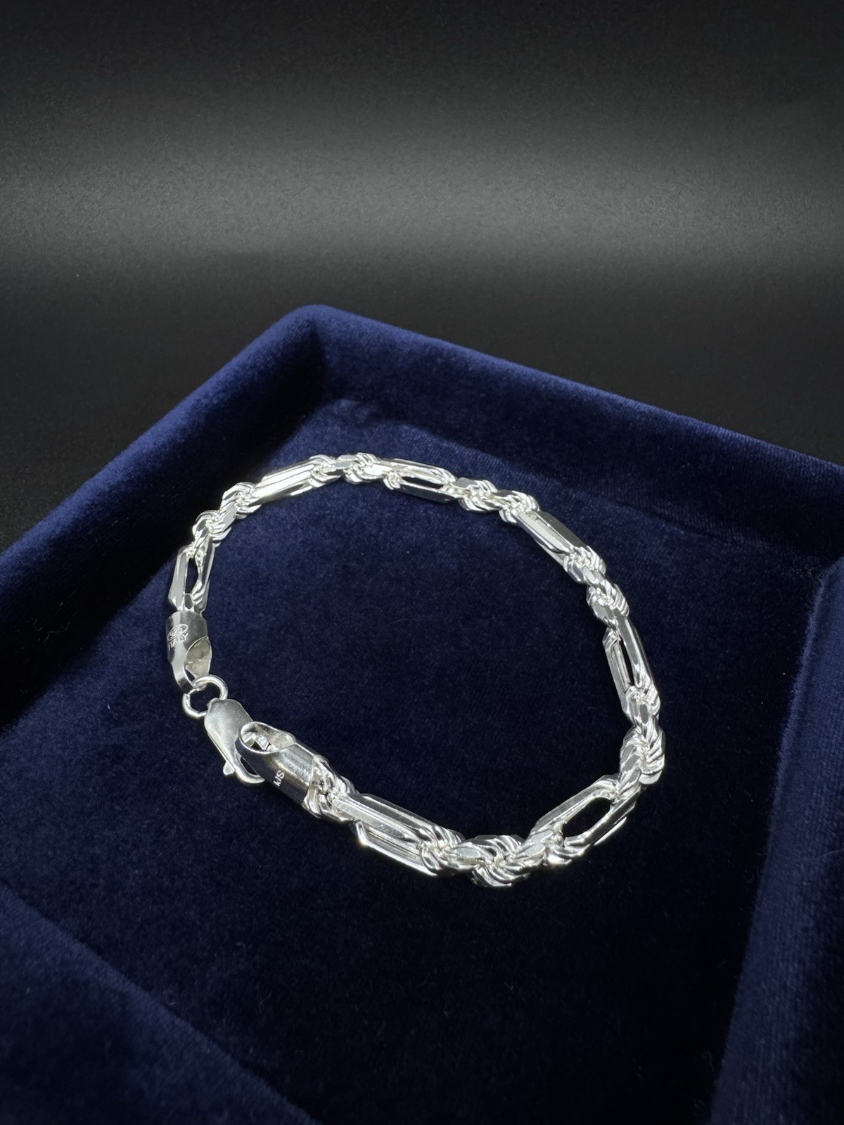 Milano FigaRope Chain Real Solid 925 Sterling Silver Necklace Bracelet 5.5mm 8″