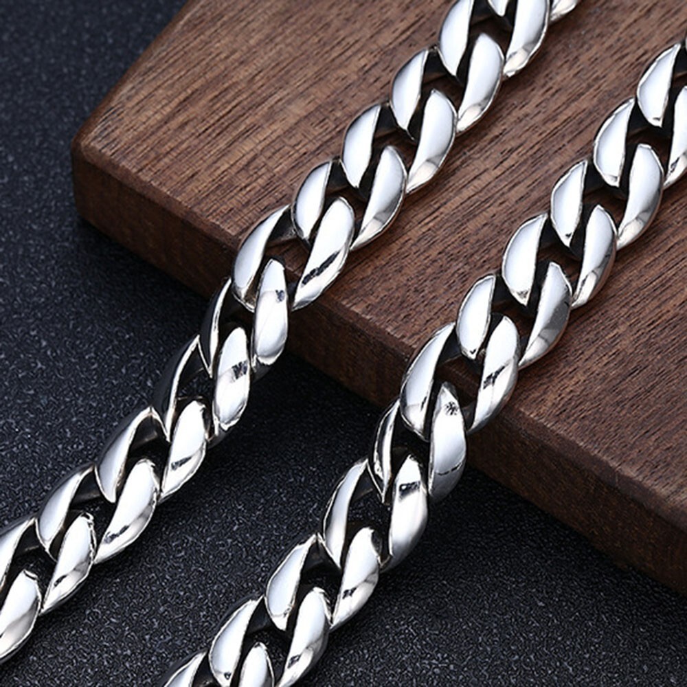 12mm HEAVY Solid 925 Sterling Silver Necklace Mens Miami Cuban Curb Link Chain