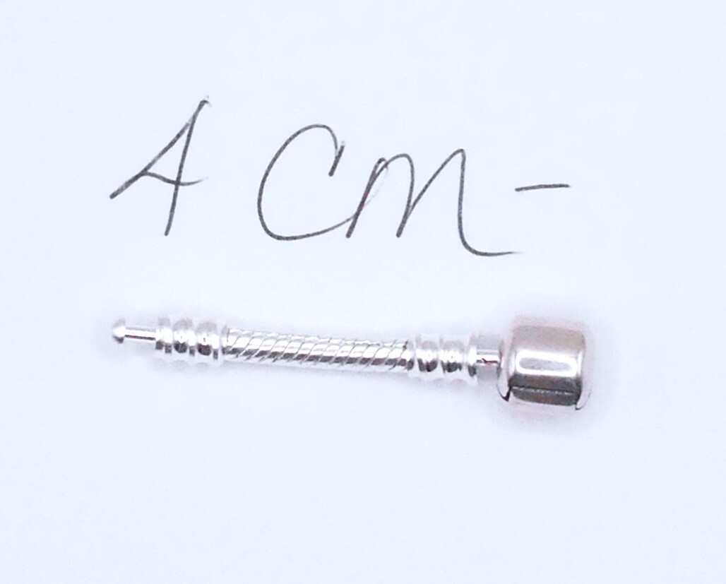 UNIVERSAL EXTENDER FOR SILVER CHARM BRACELET WITH BARREL SMOOTH SNAP CLASP 1.5″