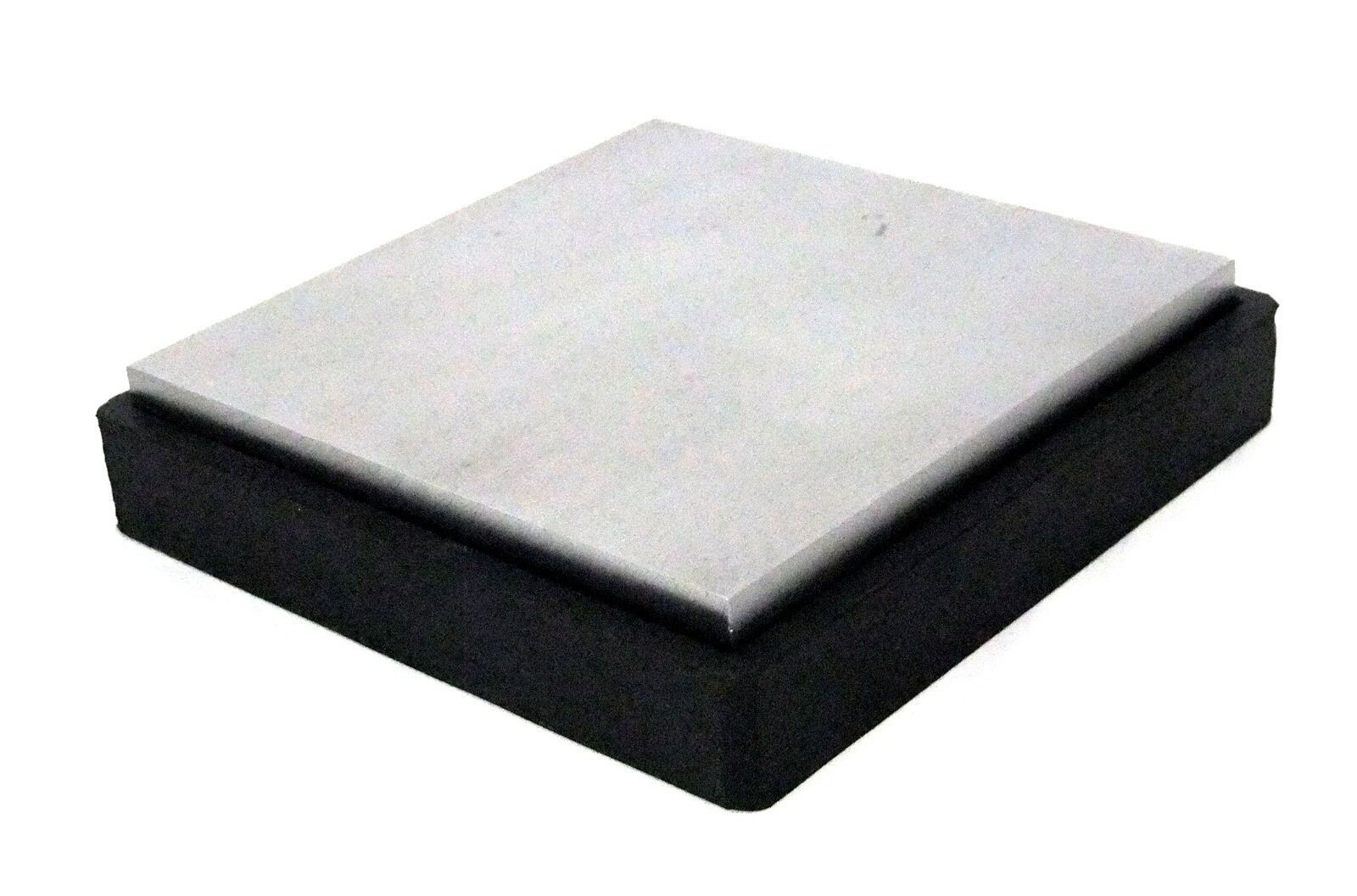 Very Large 6 by 6 Inch Rubber And Steel Bench Block