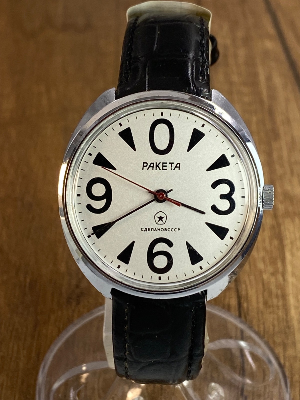 Raketa Big Zero mechanical cal. 2628H vintage Soviet Era mens wristwatch