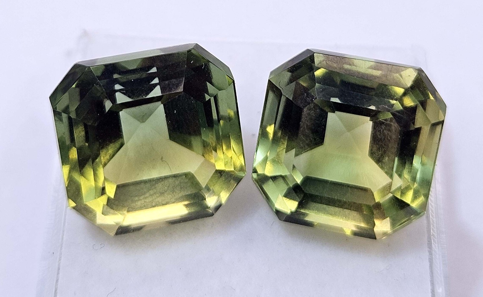 Asscher Cut Pair Bi-Colour Tourmaline 8 Ct Loose Gemstone For Earring Making