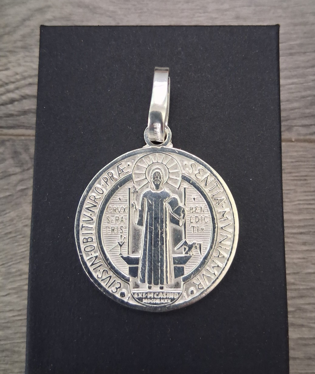 San Benito Benedict medalla ,dije de plata 925 Mexicano medalla,colgante.