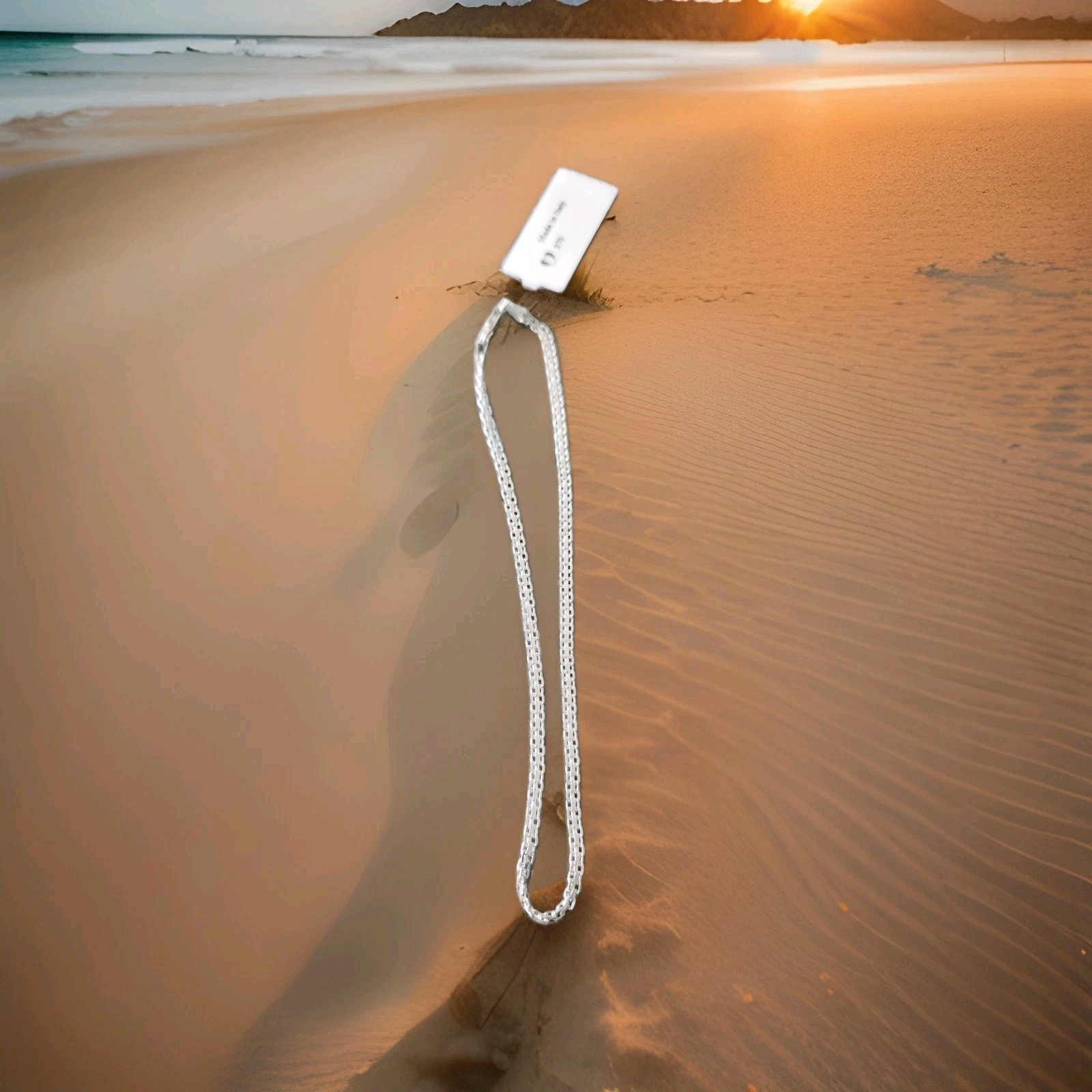 Bismark 10″ Anklet 2.4mm Sterling Silver
