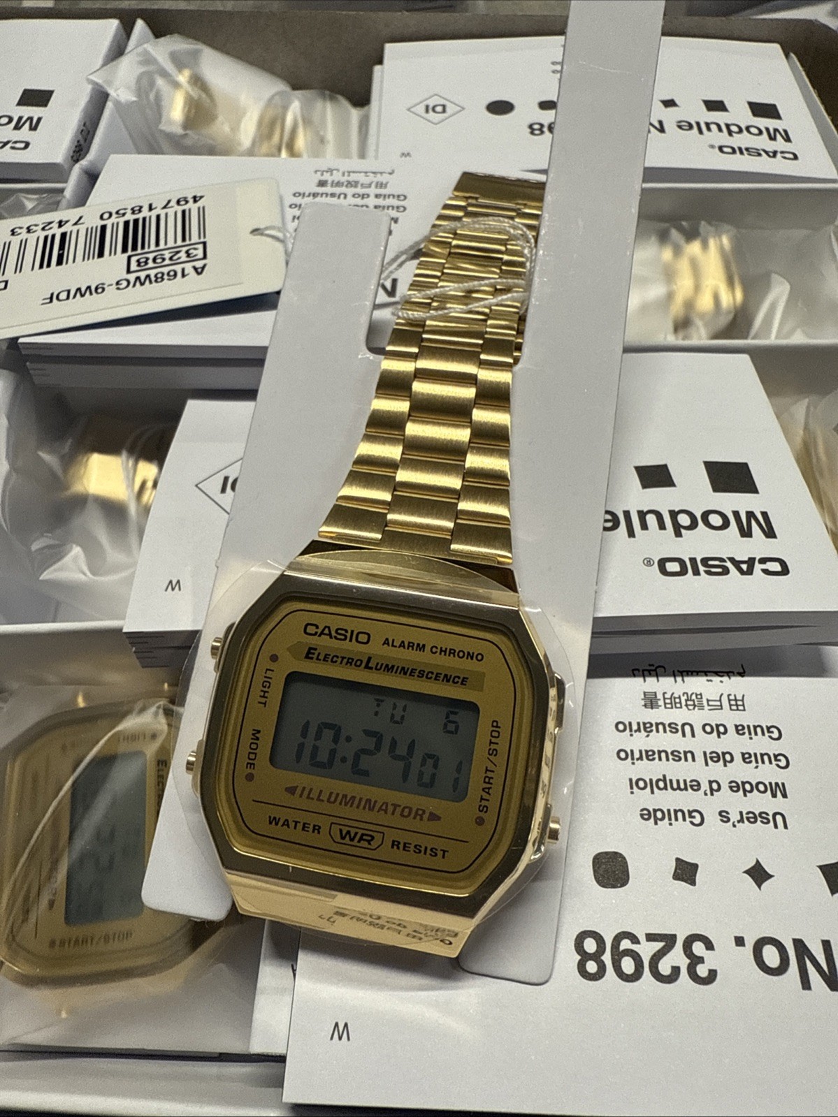 Casio A168WG-9W Gold Tone Vintage Digital Watch New Authentic w/ Box