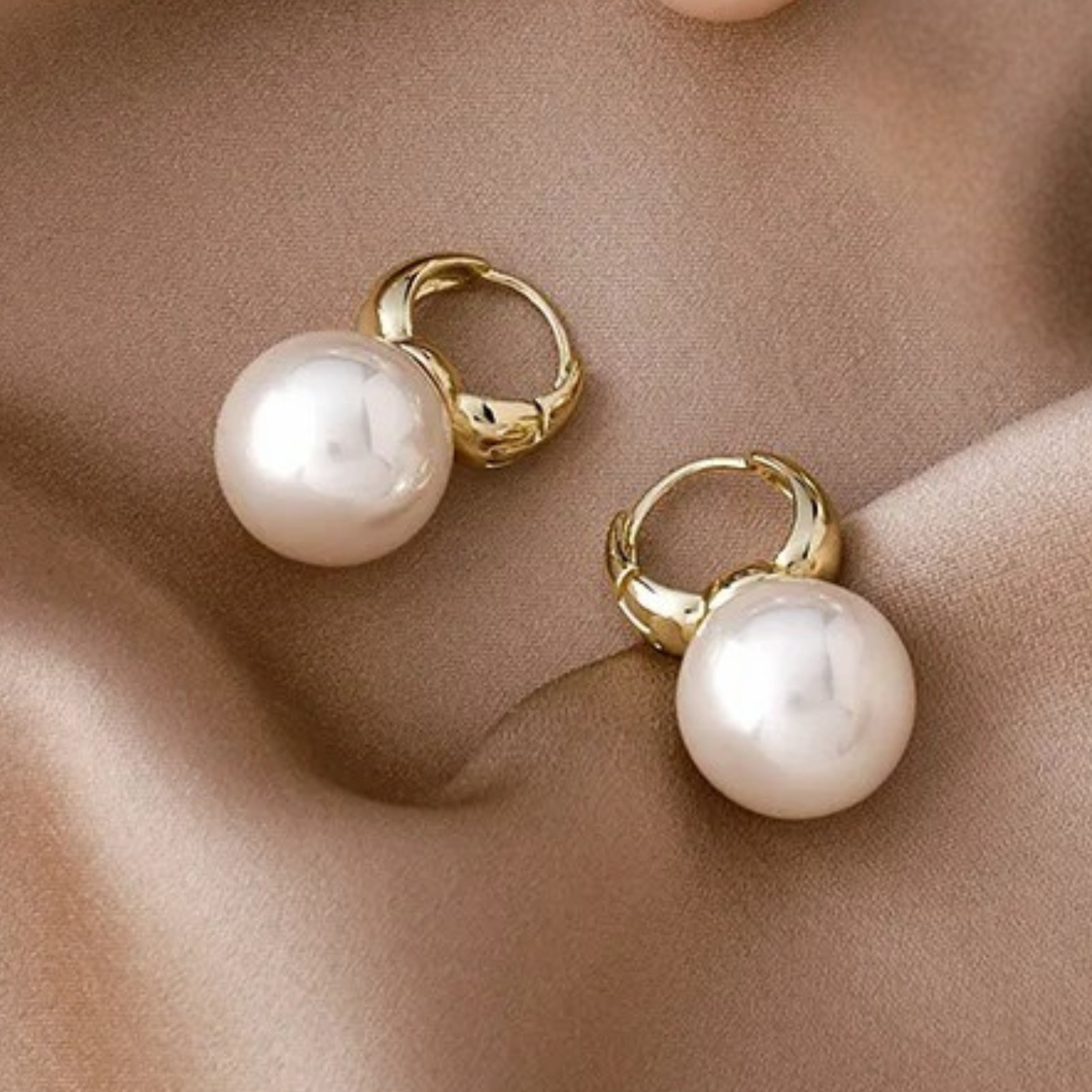 White Pearl Drop Dangle Earrings,Elegant Pearl Earrings,Gold Hoop Earrings,Gifts