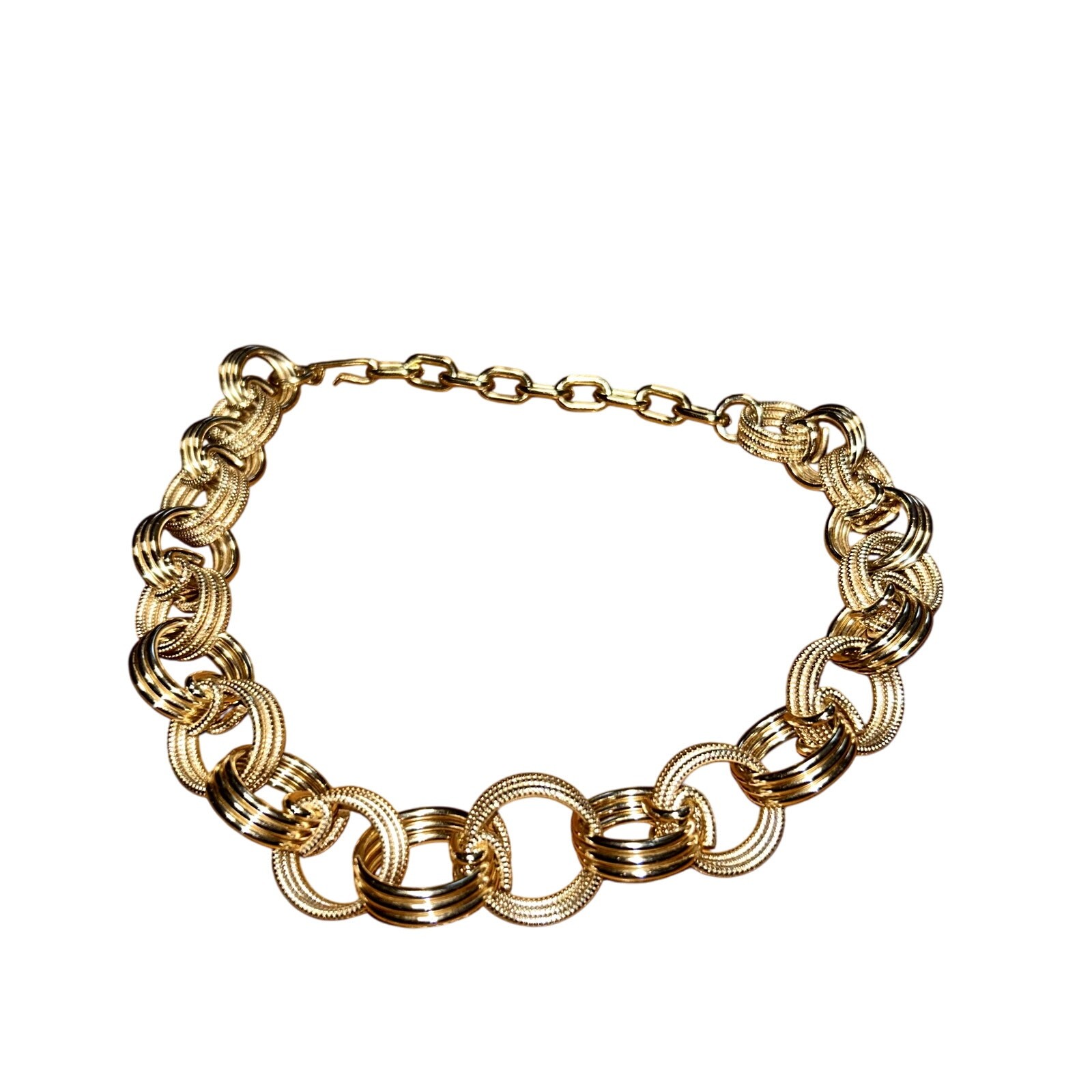 American Vintage Gold Tone Link Chain Choker 16″