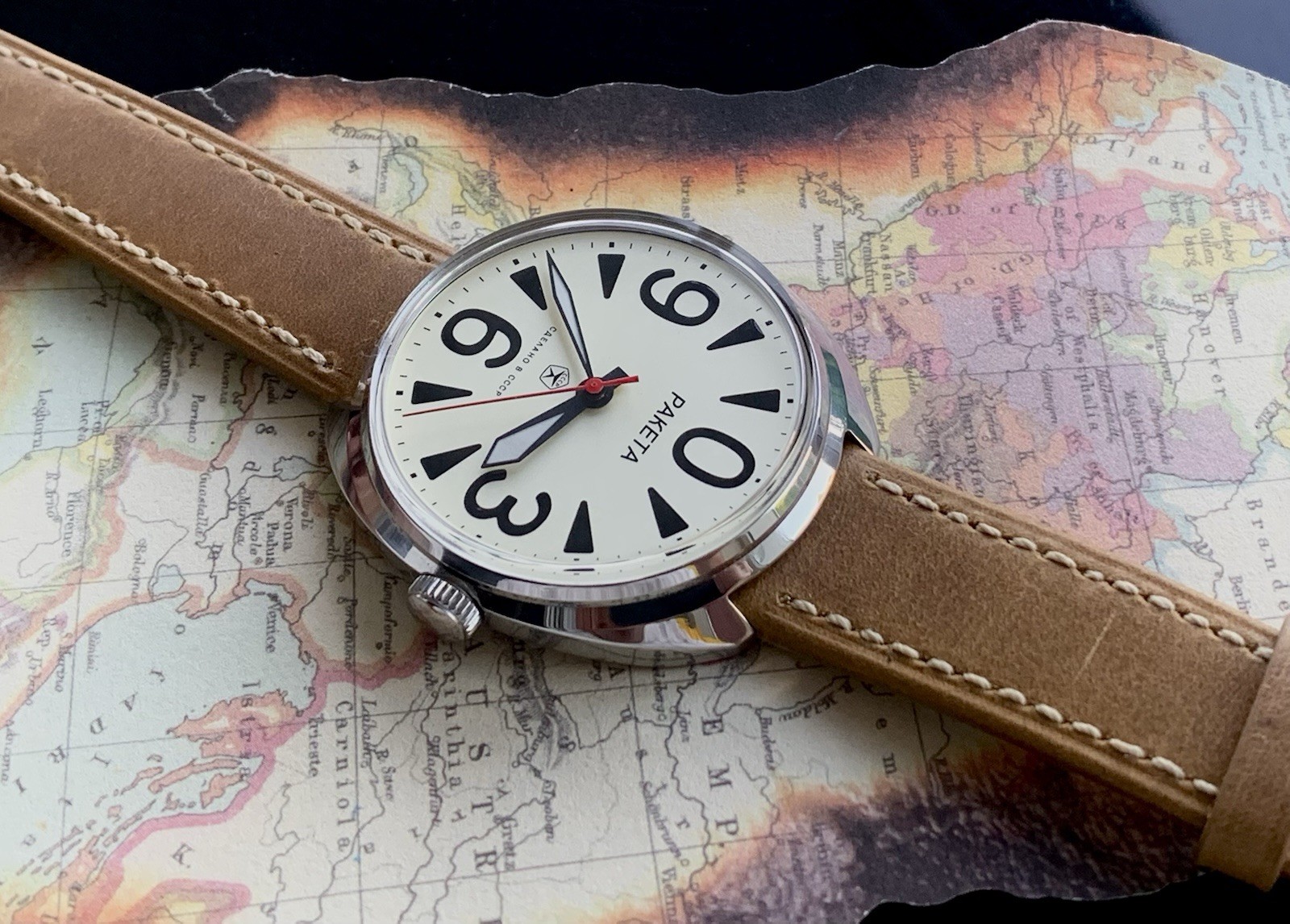 Raketa Big Zero Custom 39mm Steel Watch Serviced USSR Mechanical Movement.