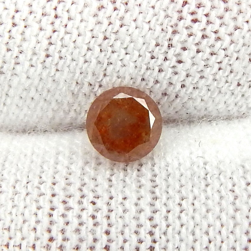 .4ct Untreated Unheated Orange Brown Diamond Natural Earth Mined Faceted Round