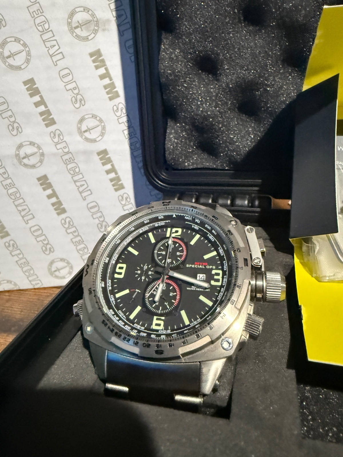 MTM Silver Cobra 47mm, Titanium. Excellent Shape. Few Scratches Shown In Pics.