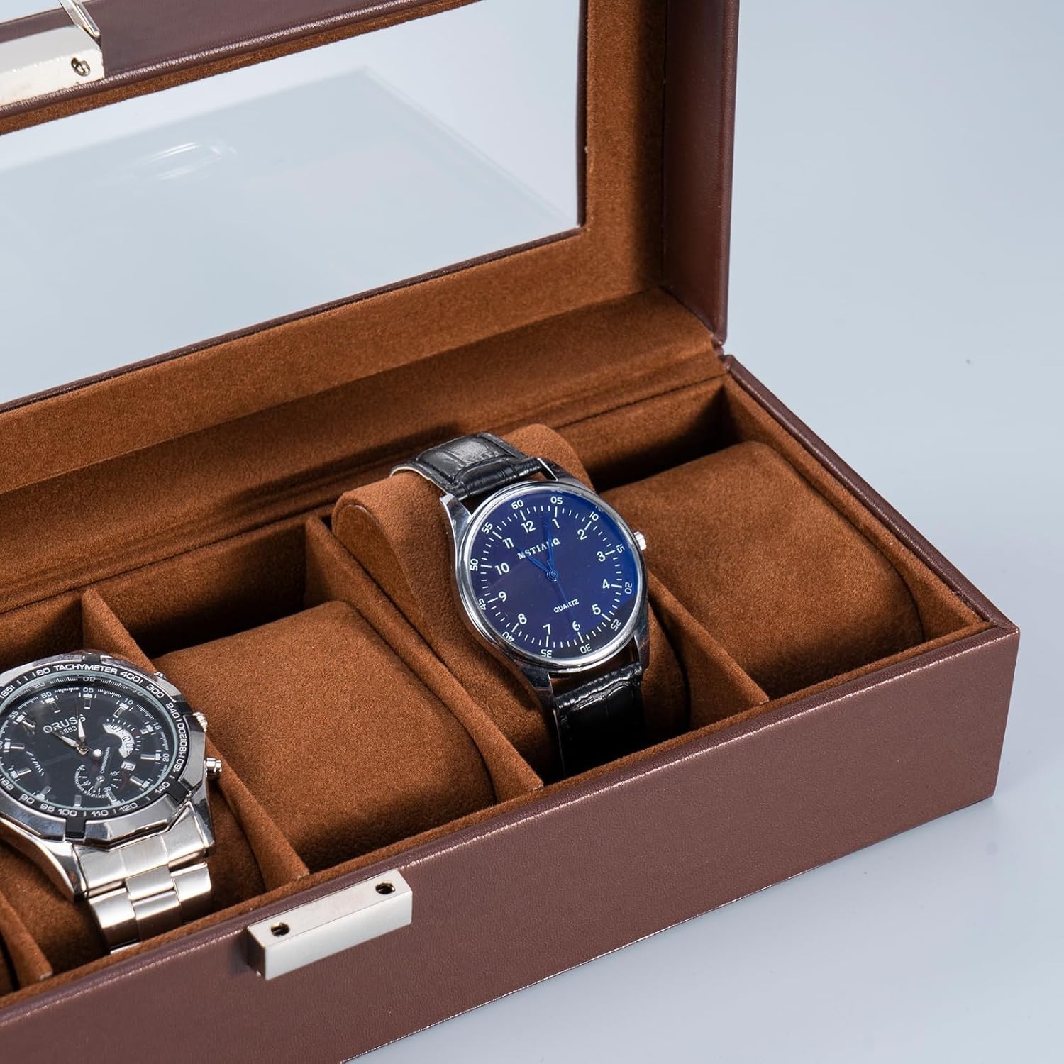 Multi-Functional 6-Slot Watch Display Case – Birthday and Anniversary Gift
