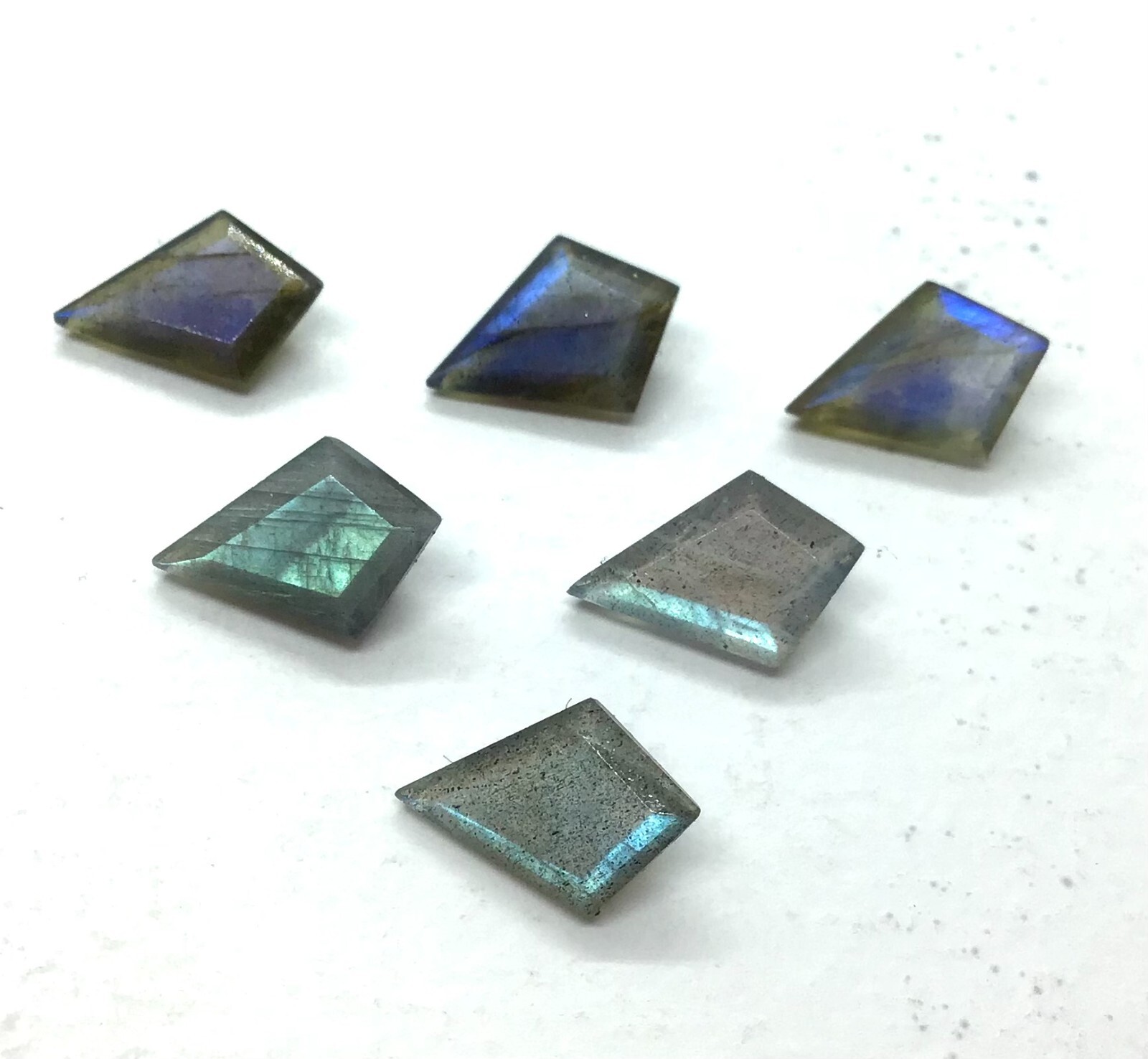 AAA Natural Labradorite Square Rose Cut Loose Gemstone For Making All Jewelry