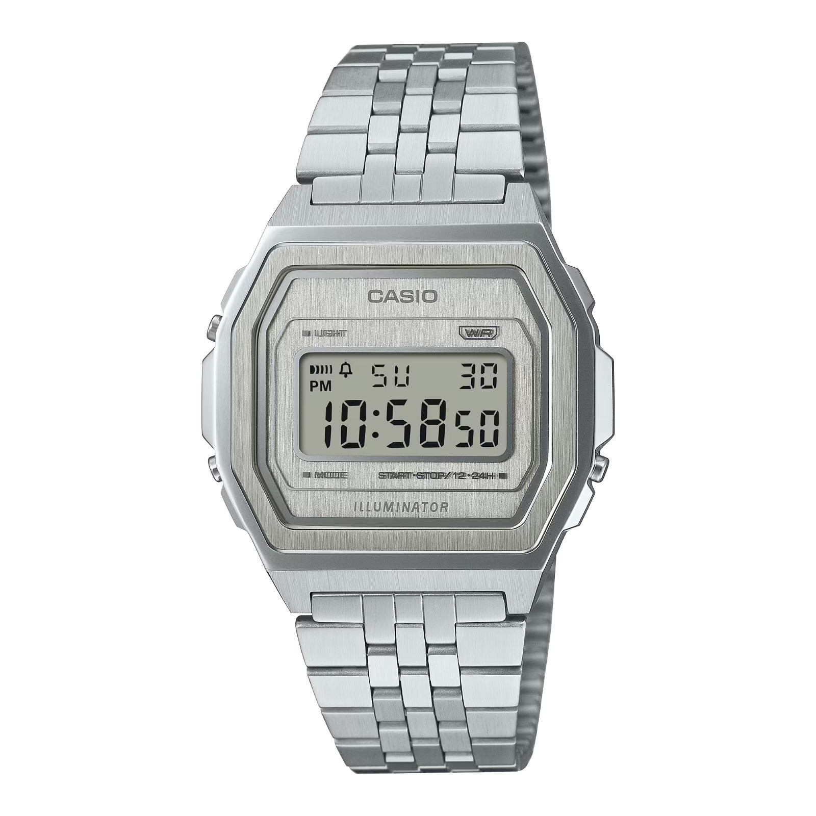 Casio Unisex Vintage Stainless Steel Digital Watch – A1000A-7EF NEW