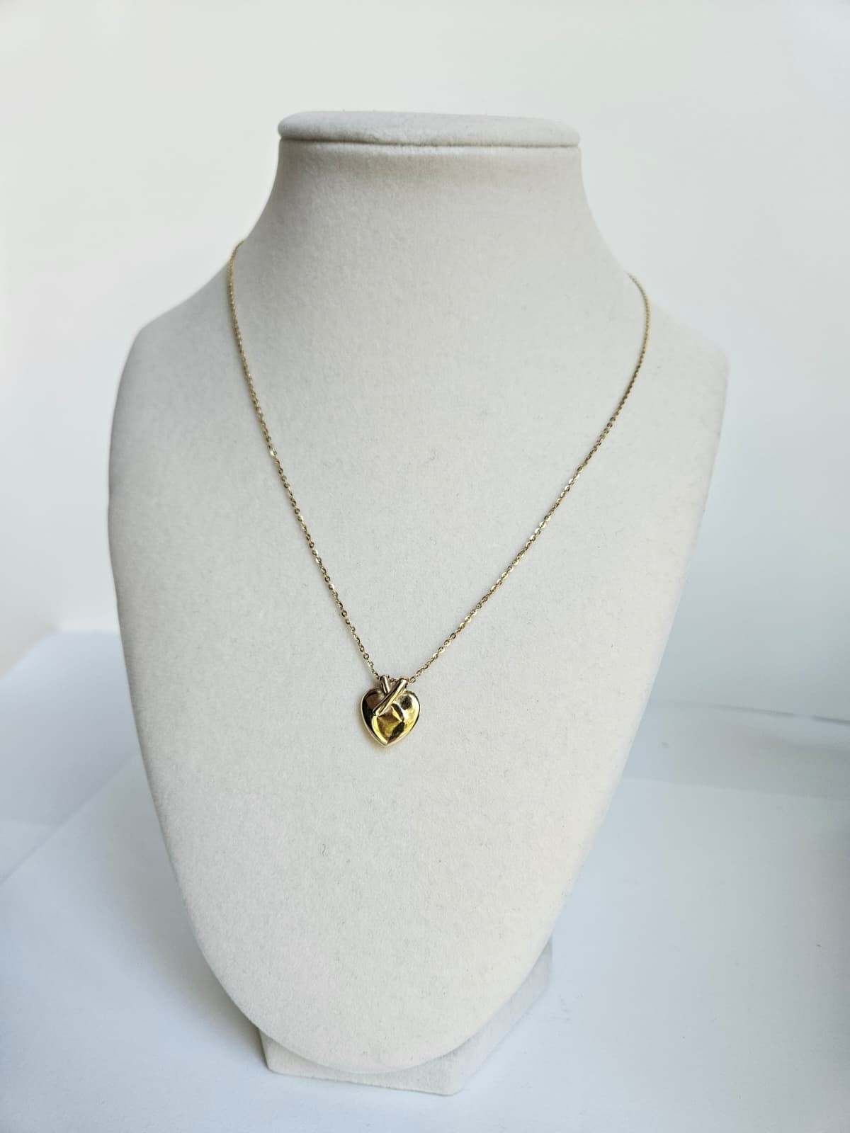 14K Solid Gold Diamond Cut Cable Chain Necklace Gold Plated Pendant 17in Women