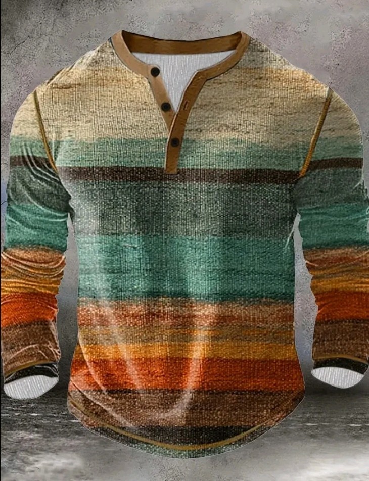 Bohemian Sacred Healing Dreamcatcher Tibet Tribal Jamaican Henley Winter Sweater