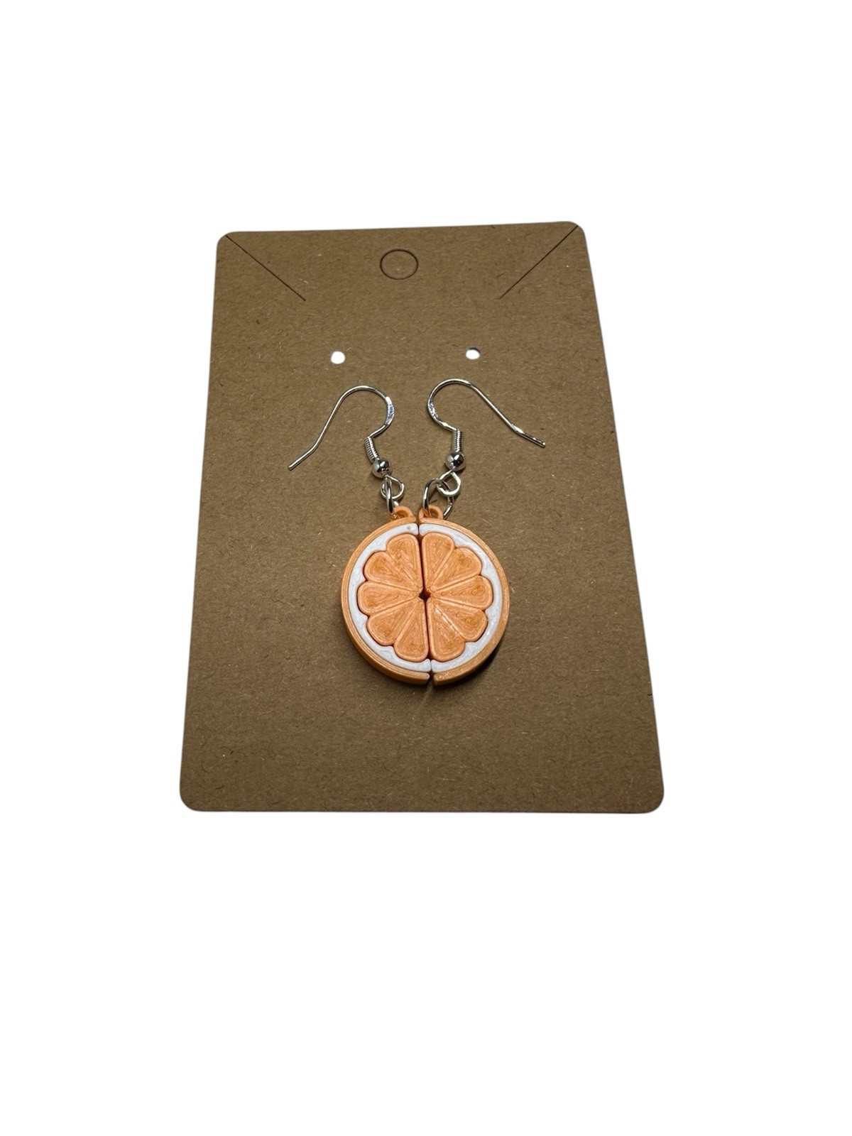 🍊Orange Slice Dangle Earrings Small Fruit Jewelry Cute & Unique Fresh Sqeeze🍊