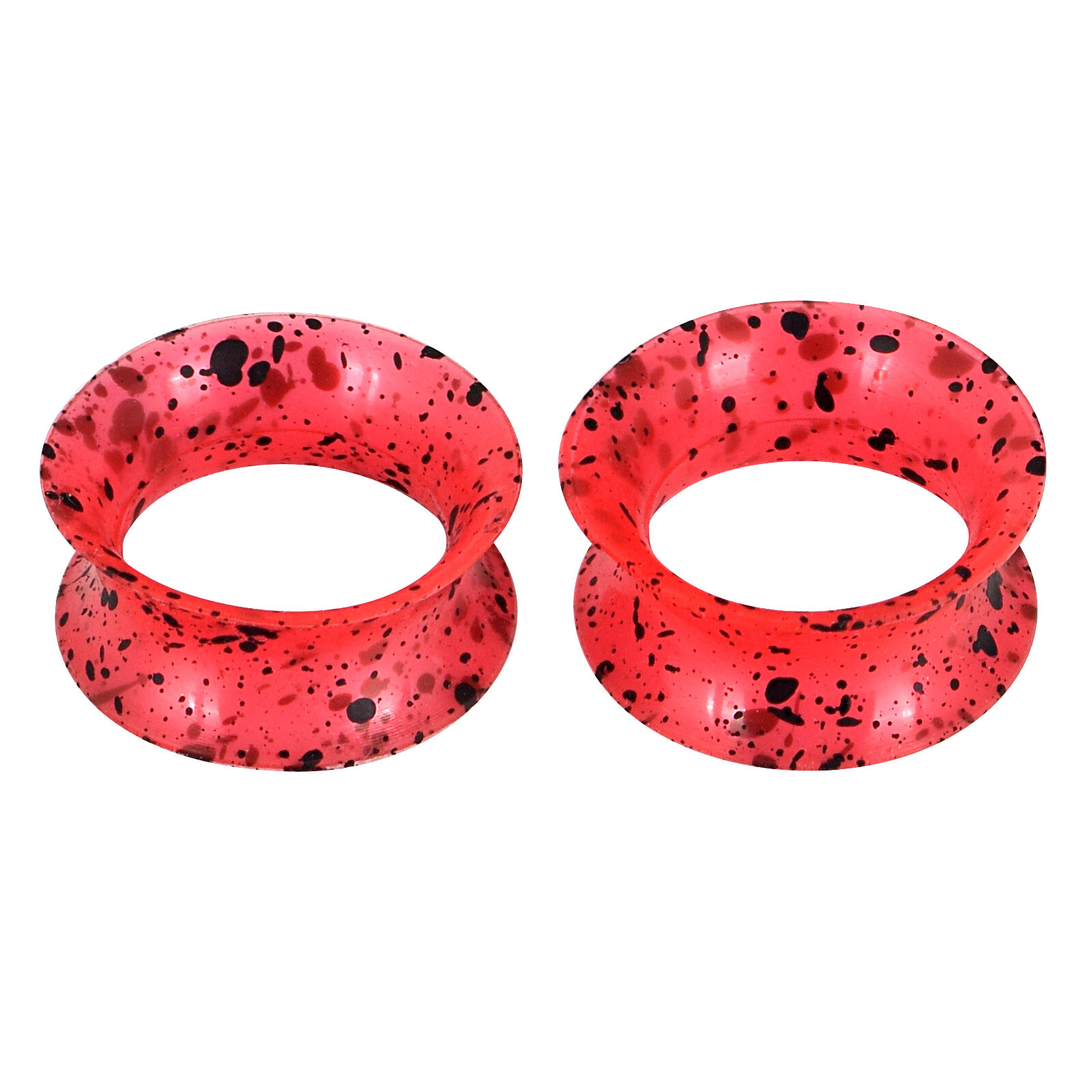 2pcs Thin Flexible Silicone Tunnels Ear Gauges Plugs Earskin Expander 2g-3/4″