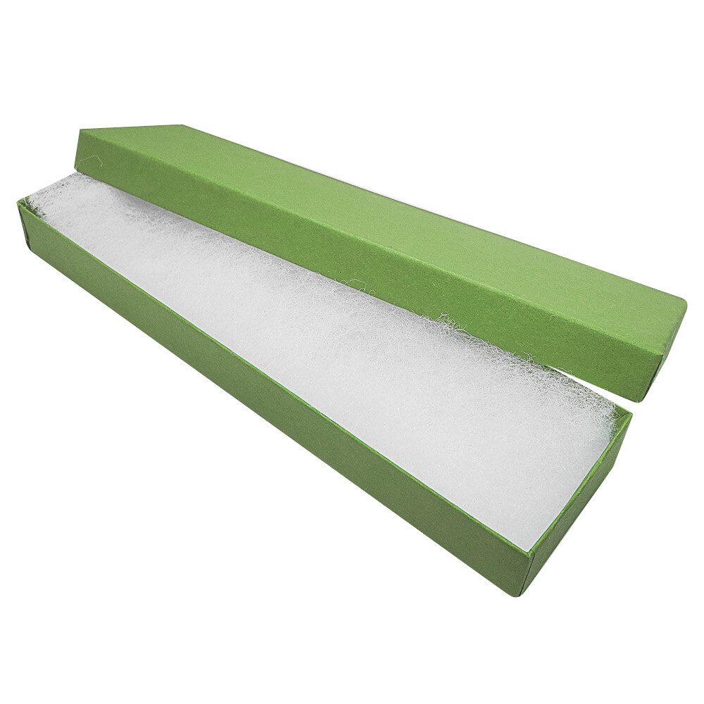 Premium Lime Green Cotton Filled Jewelry Gift Packaging Boxes 100 ~ 200 ~ 500