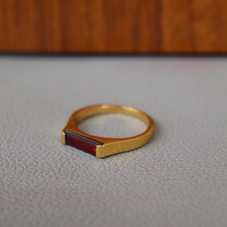 Garnet Ring 925 Sterling Silver Ring Wedding Band Ring Promise RIng Gift For Her