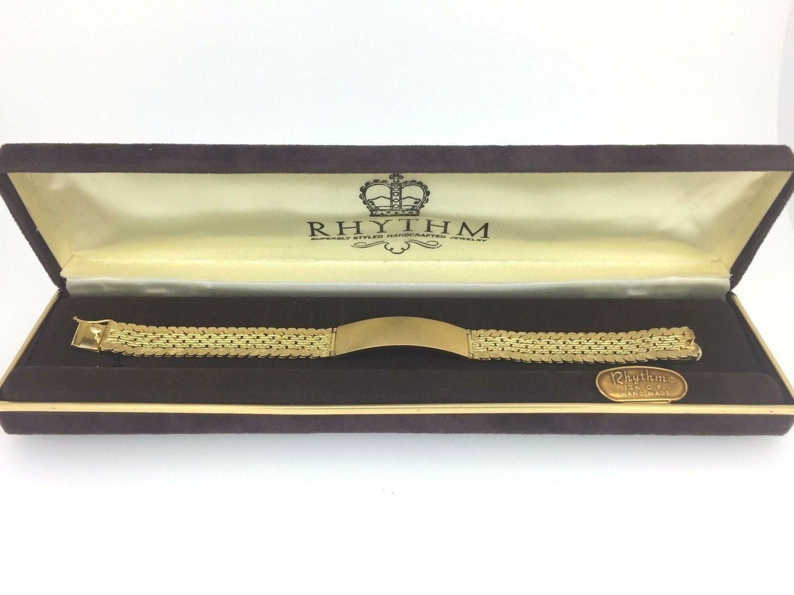 Bracelet Rhythm ID Identification 12K Gold Filled Handmade Fancy Unique 7.5 in