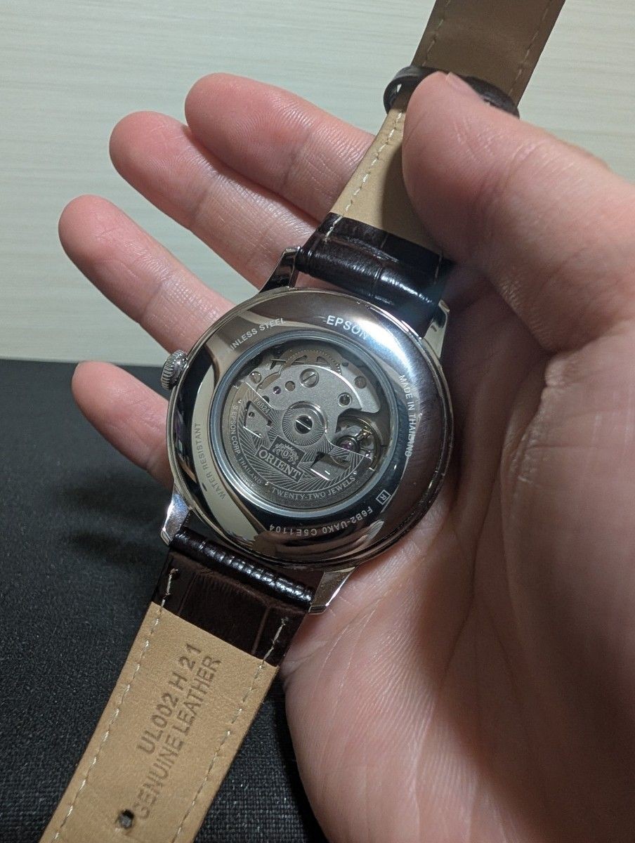 ORIENT Bambino RN AK0803Y Automatic Wristwatch Sun Moon Moon Phase