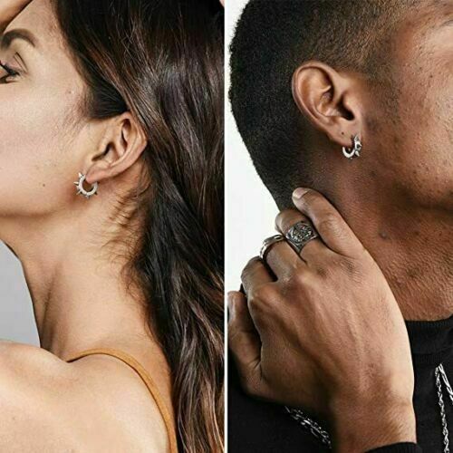 Non-Piercing Fake Ear Stud Cuff Hoop Earrings Stainless Steel Men Women