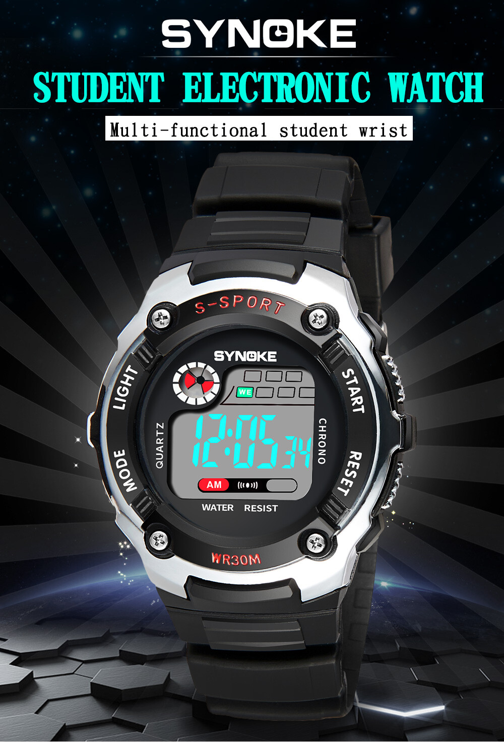 Kids Digital Electronic Watch Waterproof Children Boys Girls Sports LED Watches