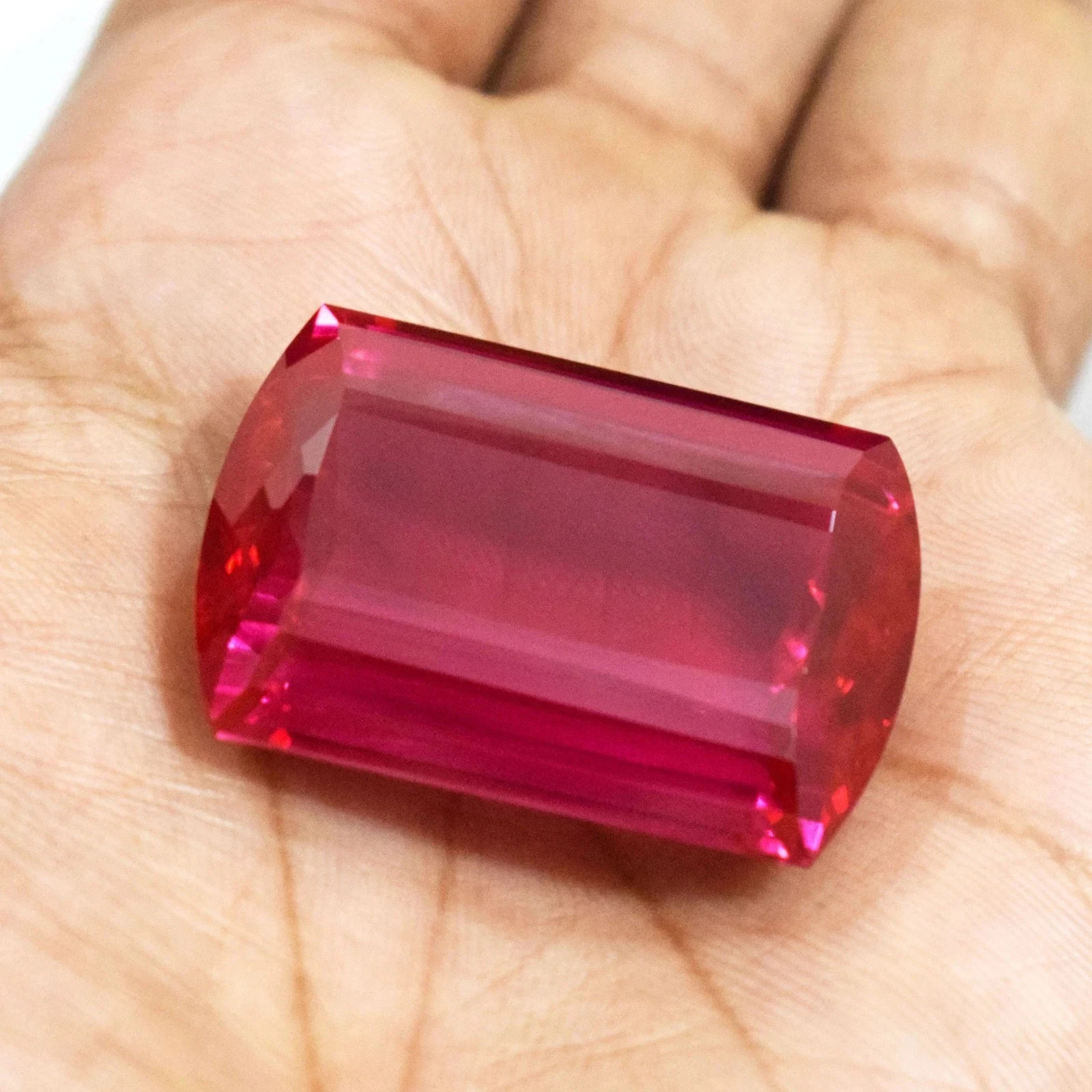 147 Carat Huge Reddish Pink Natural Ruby Fancy Cut Certified Loose Gemstone