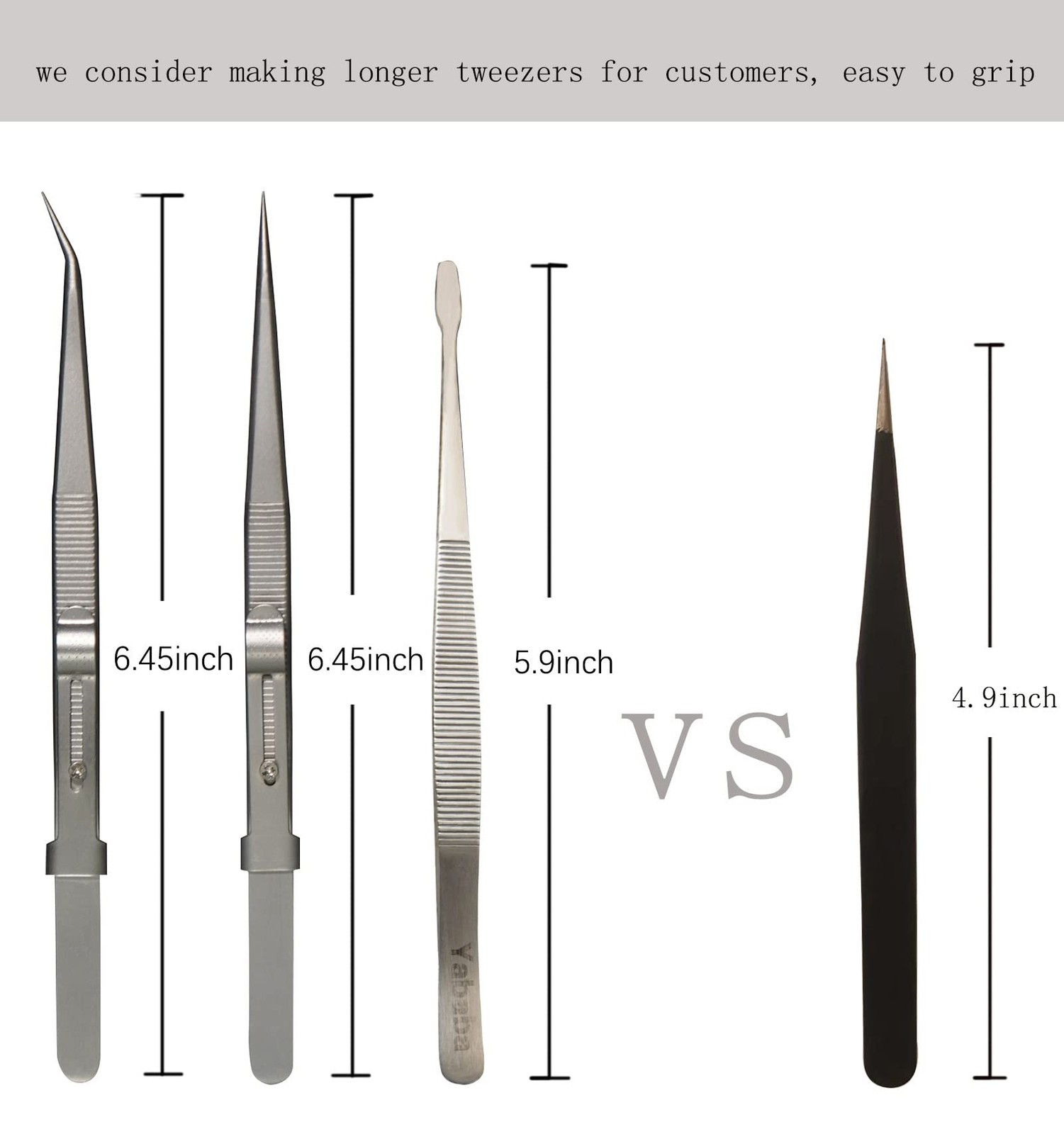 Tweezers, 5Pcs Precision Tweezers Set – Anti – Static Stainless Steel Tweezer…