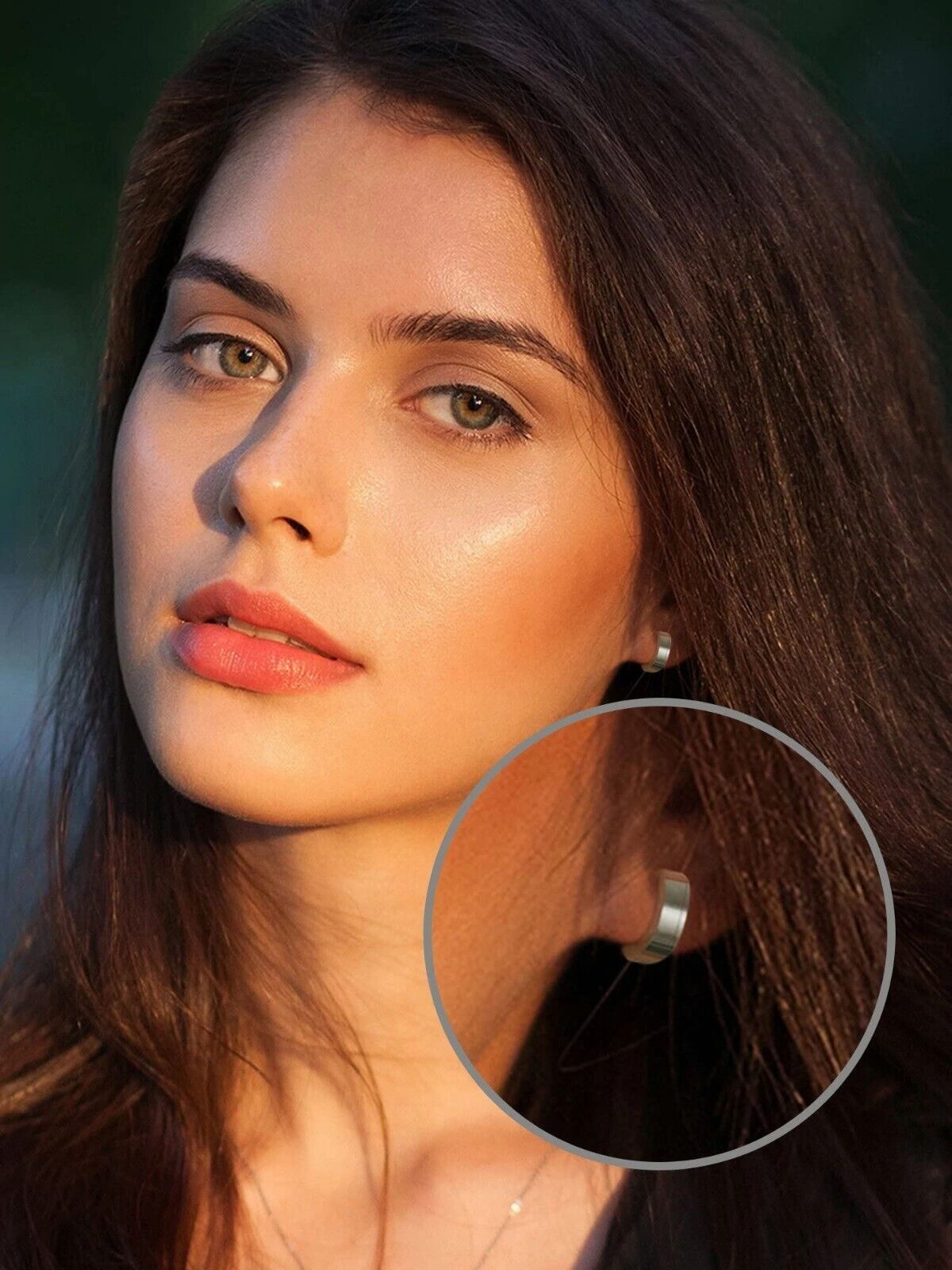 Non-Piercing Fake Ear Stud Cuff Hoop Earrings Stainless Steel Men Women