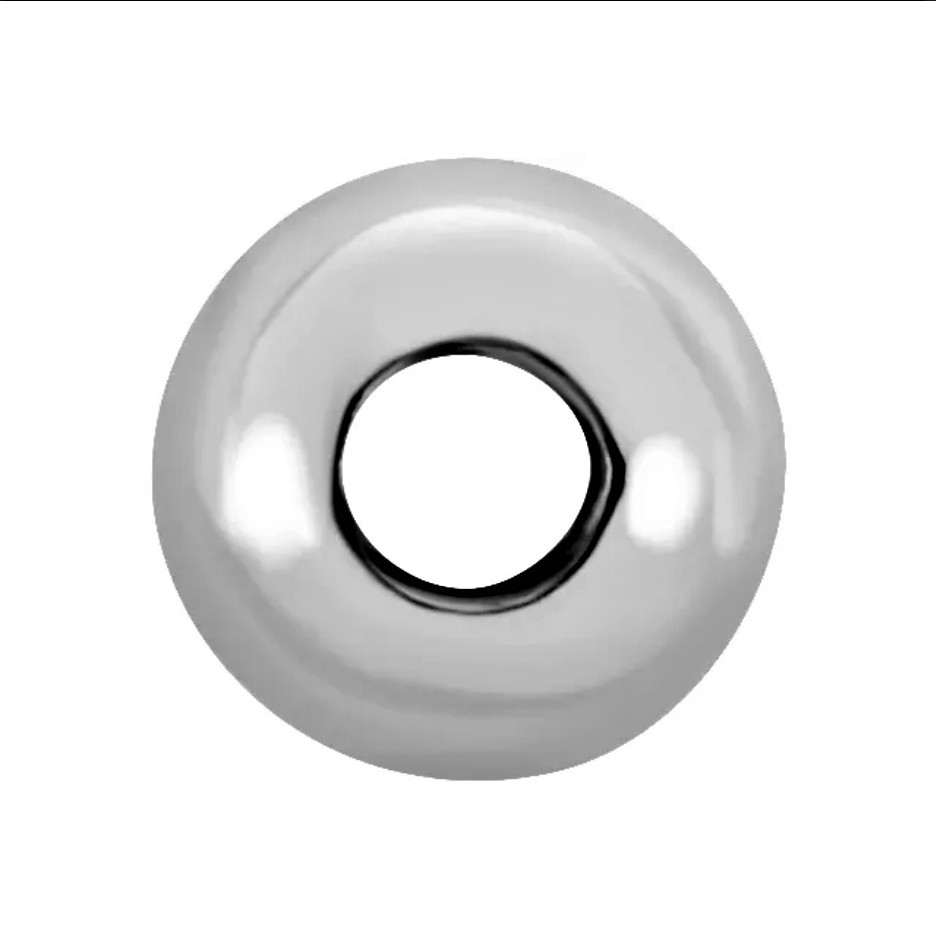 3mm SOLID Platinum 950 Mirror Bright Smooth Round Bead Stringing USA