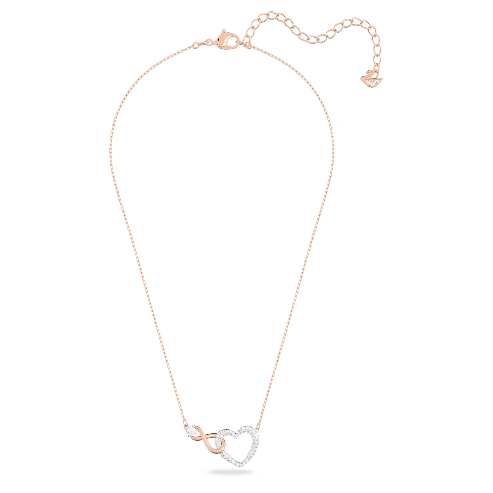 Hyperbola White Mixed Metal Finish Necklace Infinity Heart and New