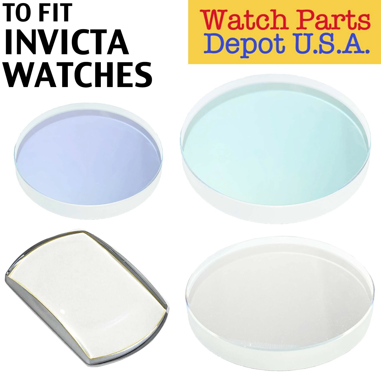 Watch Replacement Mineral Crystals to Fit Invicta Watches (AR, Magnifying) NEW!