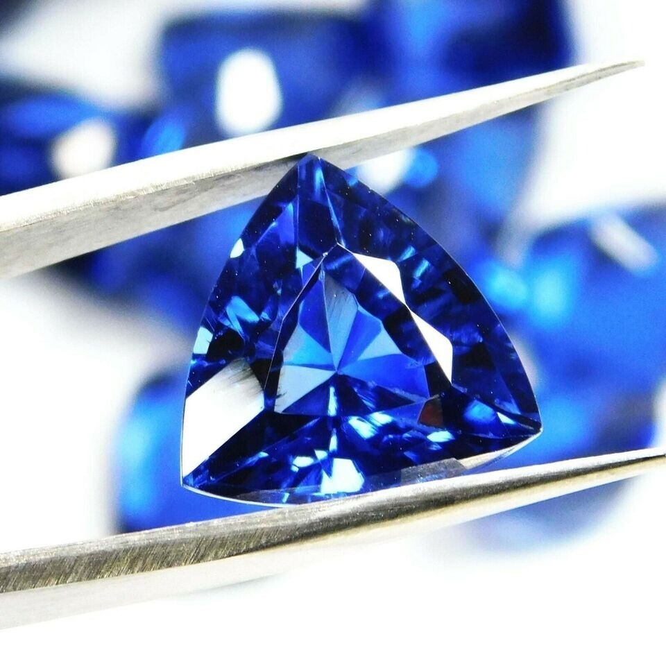 Blue Tanzanite Trillion Cut Natural AAA Quality Certified 9.50 Ct Loose Gemstone