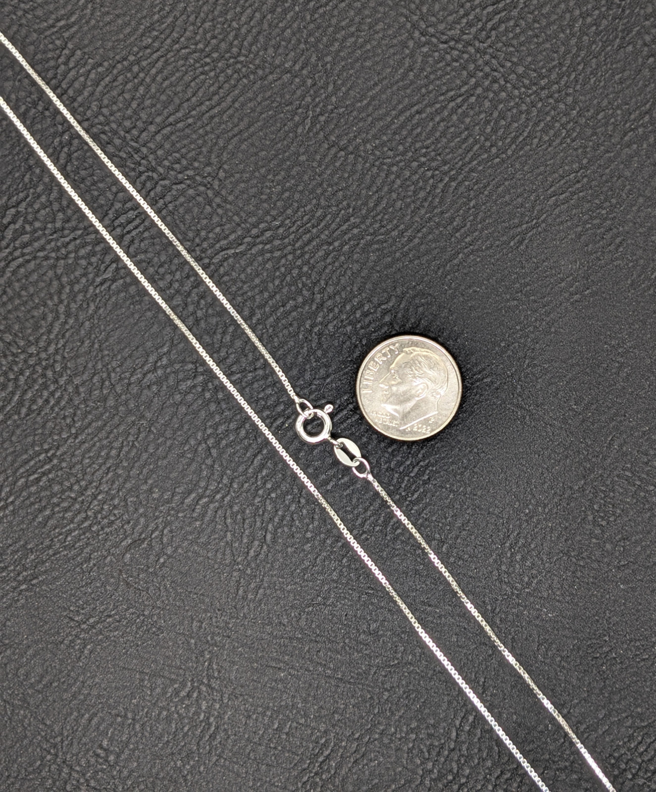 925 Solid Sterling Silver Box Chain – 18 Inches, 0.9mm Width