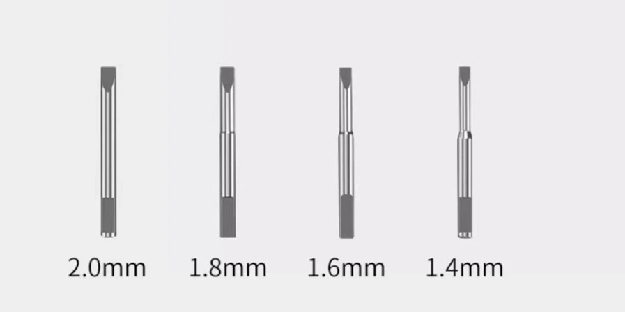 Block Screwdriver for Removing Watch Bracelet Screw 1.4mm 1.6mm 1.8mm 2.0mm