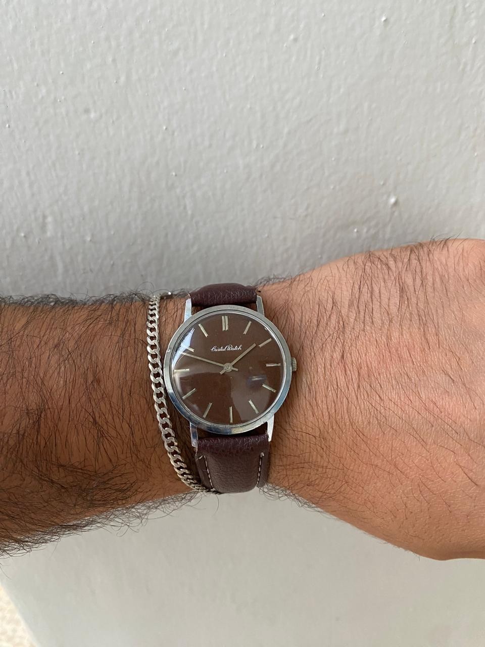 Vintage 1970s Men’s Cristal Watch Cal. 7010 17 Jewels Swiss Made 34mm Watch