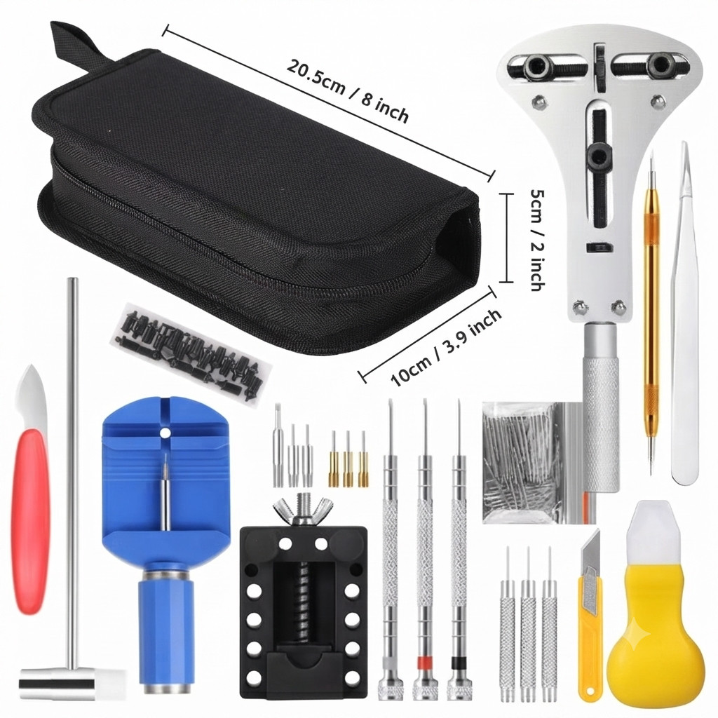 147-Piece Watch Repair Tool Kit – Professional Watchmaker & Maintenance Set