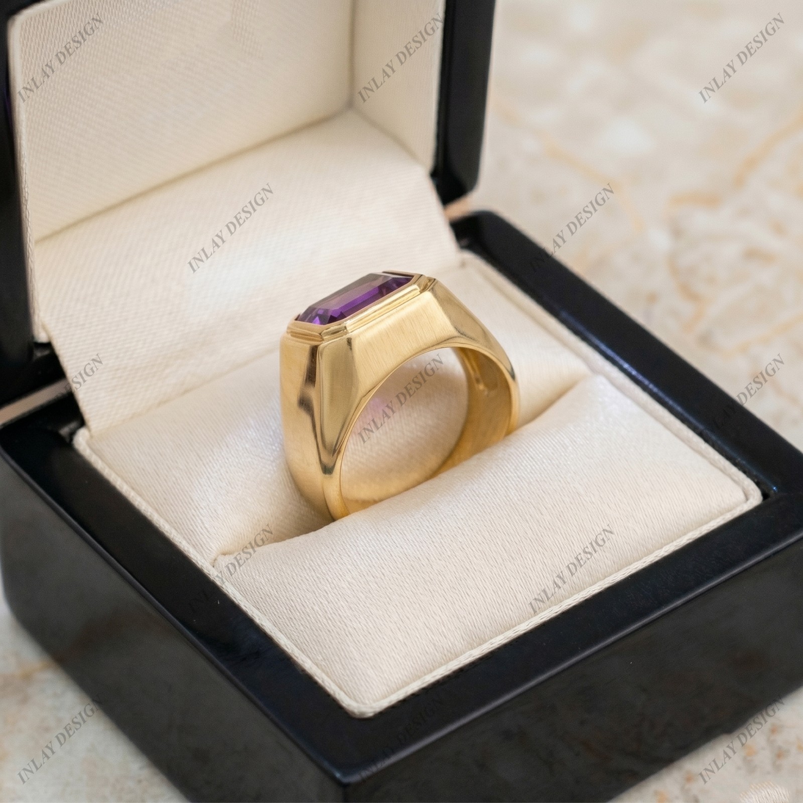 Amethyst Gemstone Ring 925 Sterling Silver Lovely Men’s Gift Ring All Siz