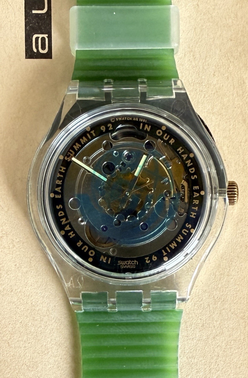 EARTH SUMMIT Vintage 1992 SWATCH Automatic SAK102 SPECIAL EDITION
