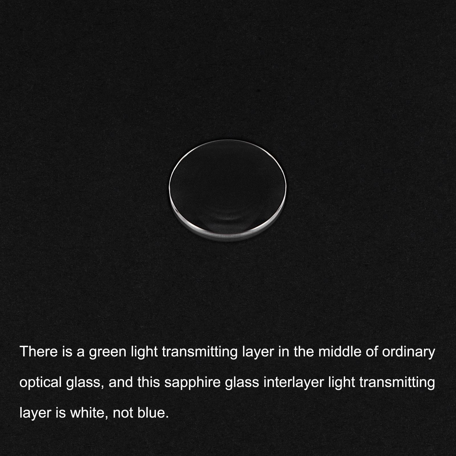 Watch Glass Sapphire Crystal Lens Single Dome 19mm Dia. 1.3mm Thickness Clear