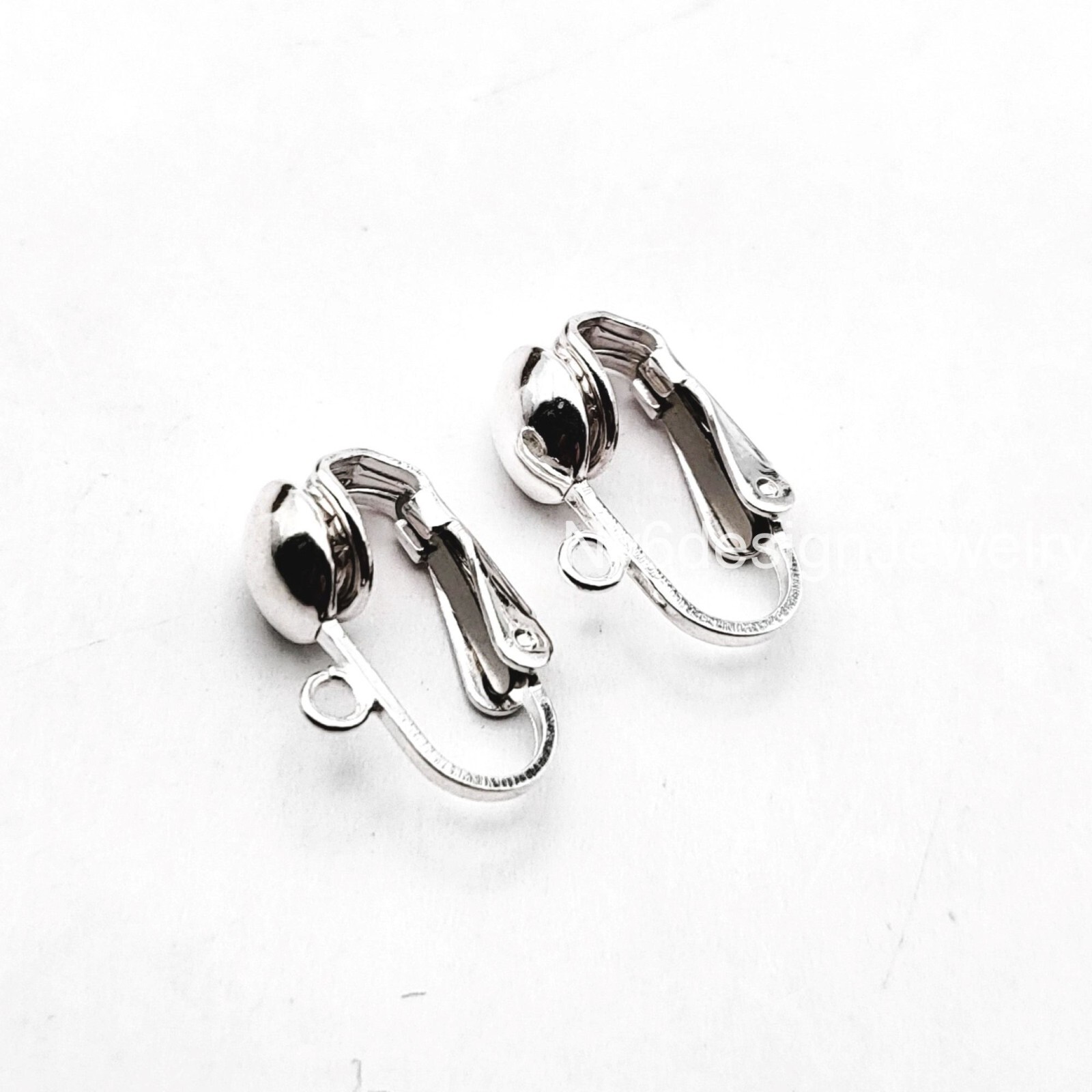 1 Pair Sterling Silver Clip-On Earring Findings – Non-Pierced Ear Clips for DIY