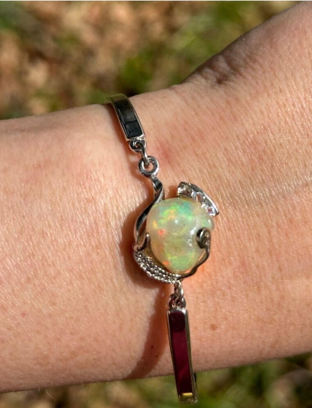 Vintage Opal Adjustible Cuff Bracelet