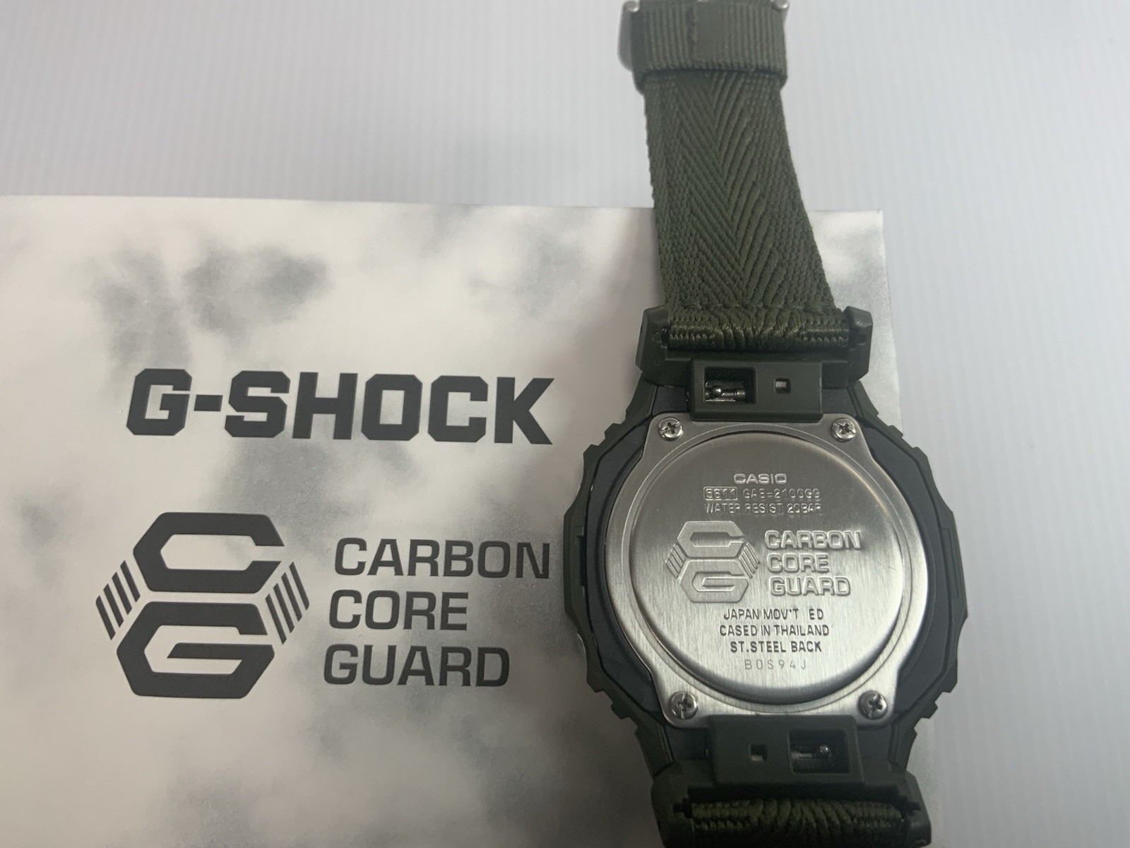 Casio G-Shock GAE-2100GC-7ACRc Snow Camo White + Green Exchangeable Special Set
