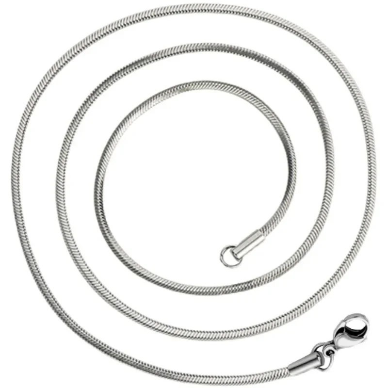 925 Sterling Silver Snake Link Chain Necklace Punk Hip Hop Men Women Jewelry
