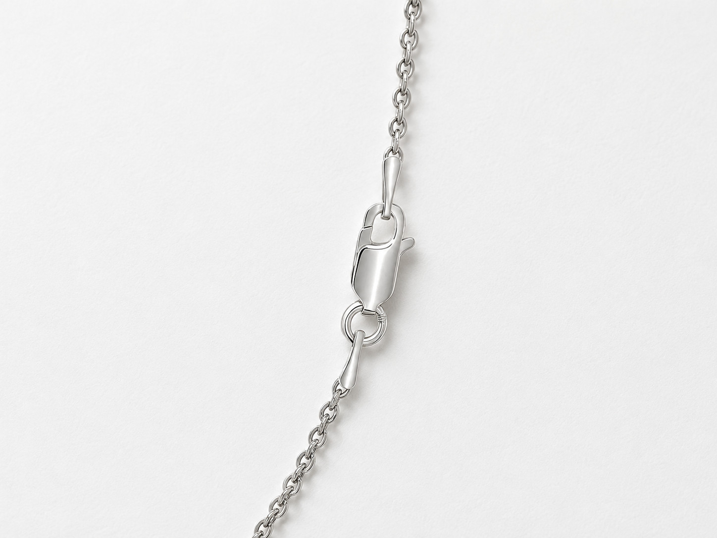 925 Sterling Silver 1.8mm Rhodium Cable Chain Necklace | Unisex Layering Chain